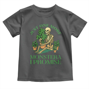 Just One More Monstera Toddler T Shirt Skeleton Plant Lover Gift TS12 Dark Heather Print Your Wear