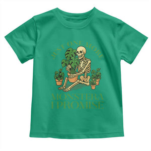 Just One More Monstera Toddler T Shirt Skeleton Plant Lover Gift TS12 Irish Green Print Your Wear