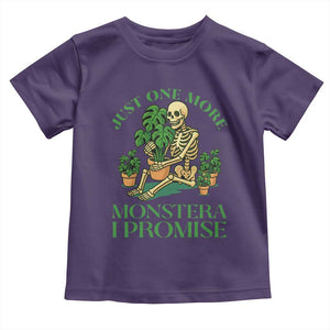 Just One More Monstera Toddler T Shirt Skeleton Plant Lover Gift TS12 Purple Print Your Wear