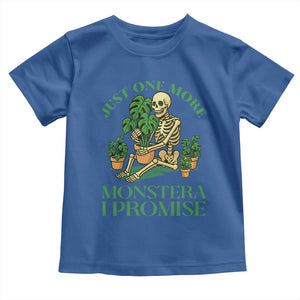 Just One More Monstera Toddler T Shirt Skeleton Plant Lover Gift TS12 Royal Blue Print Your Wear