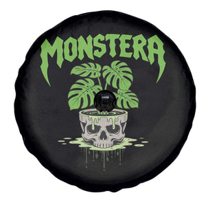 Monstera Lover Houseplant Gift Spare Tire Cover Skull Plant Pot Graphic TS12 Print Your Wear