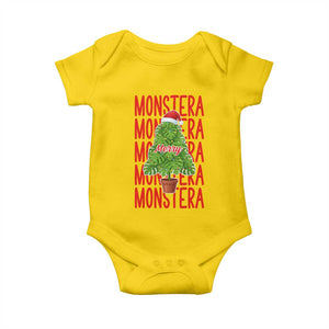Merry Monstera Baby Onesie Plant Lover Christmas Gift TS12 Daisy Print Your Wear