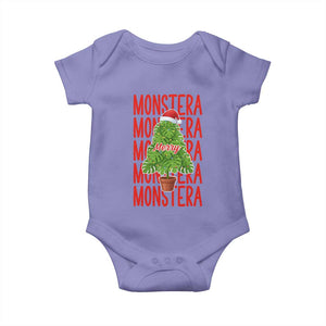 Merry Monstera Baby Onesie Plant Lover Christmas Gift TS12 Violet Print Your Wear