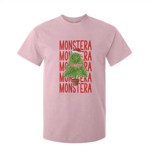 Merry Monstera T Shirt For Kid Plant Lover Christmas Gift TS12 Light Pink Print Your Wear