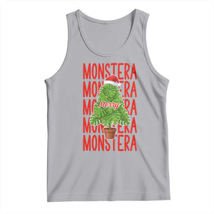 Merry Monstera Tank Top Plant Lover Christmas Gift TS12 Athletic Heather Print Your Wear