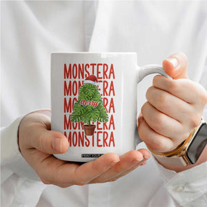 Merry Monstera Coffee Mug Plant Lover Christmas Gift TS12 Print Your Wear