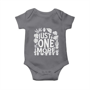 Plant Lover Humor Baby Onesie Just One More TS12 Charcoal Print Your Wear