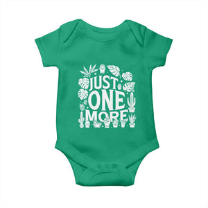 Plant Lover Humor Baby Onesie Just One More TS12 Irish Green Print Your Wear