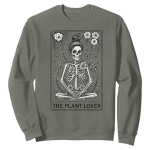 Dark Humor Tarot Card Plant Lover Gift Sweatshirt TS12 Military Green Print Your Wear