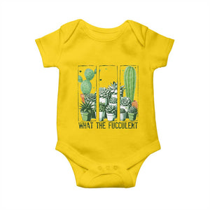 Funny Cactus Plant Lover Baby Onesie What The Fucculent TS12 Daisy Print Your Wear