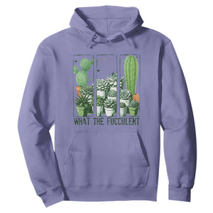 Funny Cactus Plant Lover Hoodie What The Fucculent TS12 Violet Print Your Wear