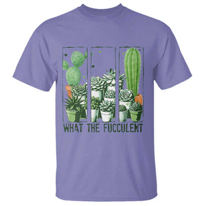Funny Cactus Plant Lover T Shirt What The Fucculent TS12 Violet Print Your Wear