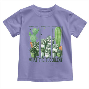 Funny Cactus Plant Lover Toddler T Shirt What The Fucculent TS12 Violet Print Your Wear