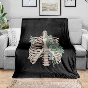Succulent Body Skeleton Throw Blanket Creepy Plant Lover Gift TS12 Print Your Wear