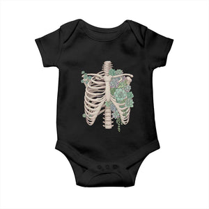 Succulent Body Skeleton Baby Onesie Creepy Plant Lover Gift TS12 Black Print Your Wear