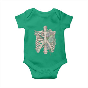 Succulent Body Skeleton Baby Onesie Creepy Plant Lover Gift TS12 Irish Green Print Your Wear