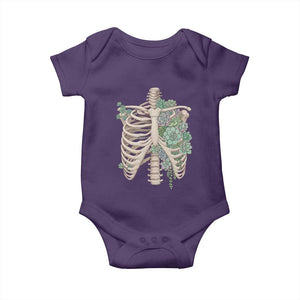 Succulent Body Skeleton Baby Onesie Creepy Plant Lover Gift TS12 Purple Print Your Wear