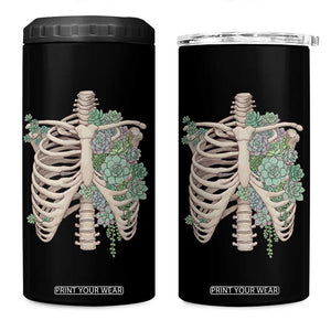 Succulent Body Skeleton 4 in 1 Can Cooler Tumbler Creepy Plant Lover Gift TS12 One Size: 16 oz Black Print Your Wear