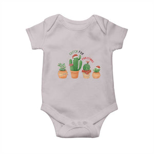 Funny Succulent Plant Lover Gift Baby Onesie Succa For Christmas TS12 Ice Gray Print Your Wear