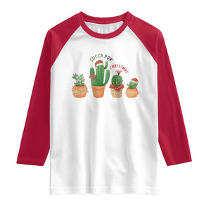 Funny Succulent Plant Lover Gift Raglan Shirt Succa For Christmas TS12 White Red Print Your Wear