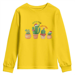 Funny Succulent Plant Lover Gift Youth Sweatshirt Succa For Christmas TS12 Daisy Print Your Wear