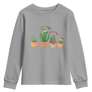 Funny Succulent Plant Lover Gift Youth Sweatshirt Succa For Christmas TS12 Sport Gray Print Your Wear