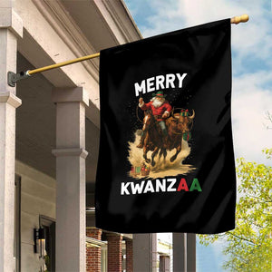 Funny Black Santa Cowboy Garden Flag Merry Kwanzaa Cultural Pride Gift TS12 Print Your Wear