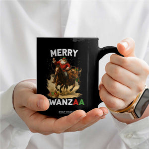 Funny Black Santa Cowboy Coffee Mug Merry Kwanzaa Cultural Pride Gift TS12 Print Your Wear