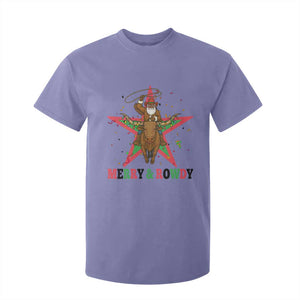 Merry And Rowdy Kwanzaa Santa Cowboy Christmas Gift T Shirt For Kid TS12 Violet Print Your Wear