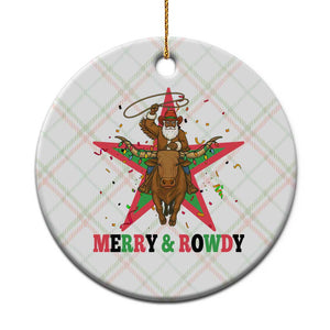 Merry And Rowdy Kwanzaa Santa Cowboy Christmas Gift Ceramic Ornament TS12 1pc Christmas Plaid Print Your Wear