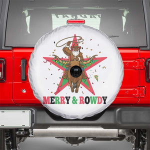 Merry And Rowdy Kwanzaa Santa Cowboy Christmas Gift Spare Tire Cover TS12 White Print Your Wear