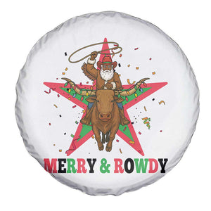 Merry And Rowdy Kwanzaa Santa Cowboy Christmas Gift Spare Tire Cover TS12 Print Your Wear