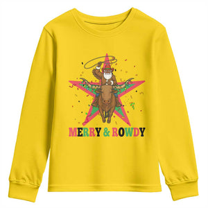 Merry And Rowdy Kwanzaa Santa Cowboy Christmas Gift Youth Sweatshirt TS12 Daisy Print Your Wear