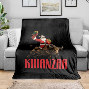Happy Kwanzaa Throw Blanket Rodeo Black Santa African American Holiday Gift TS12 Print Your Wear