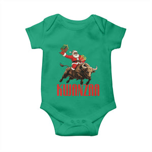 Happy Kwanzaa Baby Onesie Rodeo Black Santa African American Holiday Gift TS12 Irish Green Print Your Wear