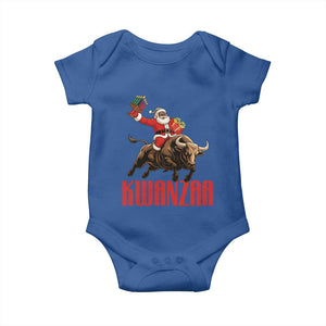Happy Kwanzaa Baby Onesie Rodeo Black Santa African American Holiday Gift TS12 Royal Blue Print Your Wear