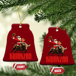 Happy Kwanzaa Ceramic Ornament Rodeo Black Santa African American Holiday Gift TS12 Print Your Wear