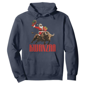 Happy Kwanzaa Hoodie Rodeo Black Santa African American Holiday Gift TS12 Navy Print Your Wear