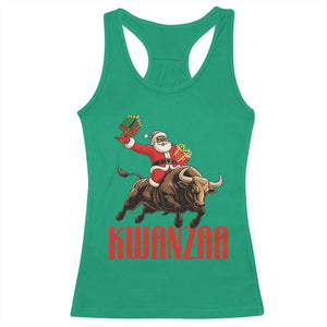 Happy Kwanzaa Racerback Tank Top Rodeo Black Santa African American Holiday Gift TS12 Irish Green Print Your Wear