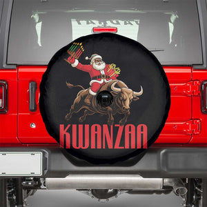 Happy Kwanzaa Spare Tire Cover Rodeo Black Santa African American Holiday Gift TS12 Black Print Your Wear