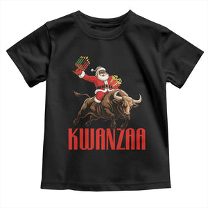 Happy Kwanzaa Toddler T Shirt Rodeo Black Santa African American Holiday Gift TS12 Black Print Your Wear