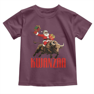 Happy Kwanzaa Toddler T Shirt Rodeo Black Santa African American Holiday Gift TS12 Maroon Print Your Wear