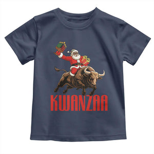 Happy Kwanzaa Toddler T Shirt Rodeo Black Santa African American Holiday Gift TS12 Navy Print Your Wear