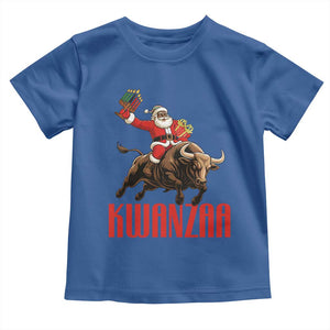 Happy Kwanzaa Toddler T Shirt Rodeo Black Santa African American Holiday Gift TS12 Royal Blue Print Your Wear