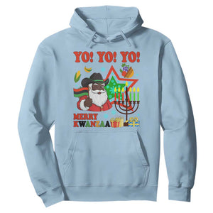 Merry Kwanzaa Black Santa Cowboy Hoodie African Heritage Celebration Gift TS12 Light Blue Print Your Wear