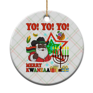 Merry Kwanzaa Black Santa Cowboy Ceramic Ornament African Heritage Celebration Gift TS12 1pc Christmas Plaid Print Your Wear