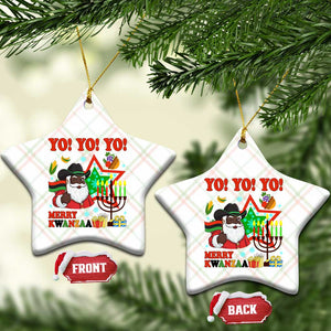 Merry Kwanzaa Black Santa Cowboy Ceramic Ornament African Heritage Celebration Gift TS12 Print Your Wear