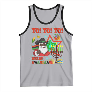 Merry Kwanzaa Black Santa Cowboy Tank Top African Heritage Celebration Gift TS12 Athletic Heather Black Print Your Wear