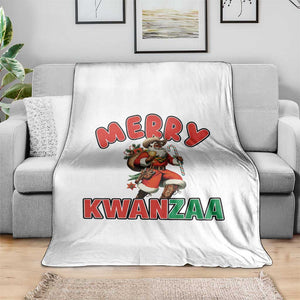 Merry Kwanzaa Cowboy Black Santa Throw Blanket African American Christmas Gift TS12 Print Your Wear