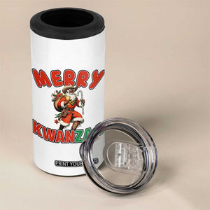 Merry Kwanzaa Cowboy Black Santa 4 in 1 Can Cooler Tumbler African American Christmas Gift TS12 Print Your Wear